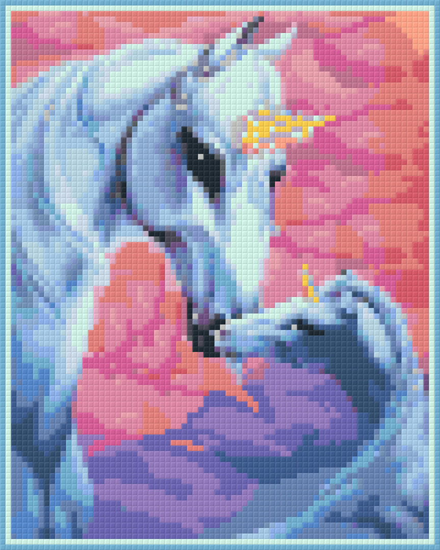Unicorn Mama Four [4] Baseplate PixelHobby Mini-mosaic Art Kit image 0